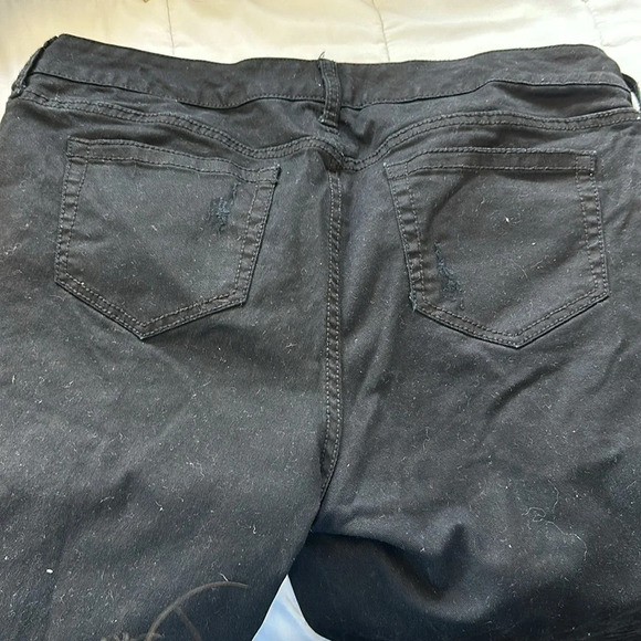 TORRID Premium Bead Embellished Distressed Skinny Jeans Stretch Black Women 18 - Picture 7 of 10